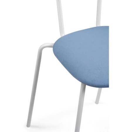 Metal Coom Coum Coum Metal/Velur, White/Blue 47x54x95 cm-5