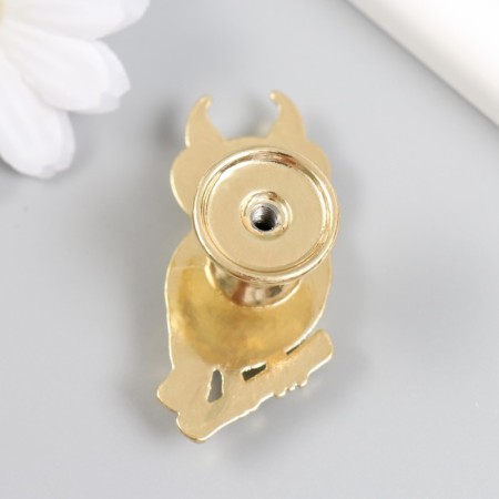 Handle for the casket Metal "Filin on the branch" Gold 5.2x2.2 cm-2