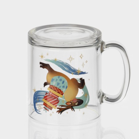 New Year's glass tea mug "Happy New Year", 320 ml, mix-3