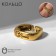 Ring "Copper" Smile, color black gold, dimensionless