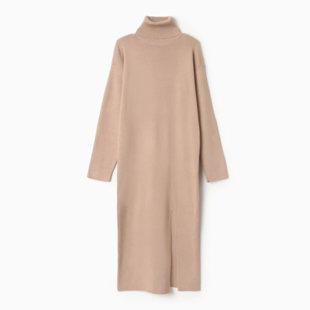 Women's dress, beige color, size 48-50 (One size)-4