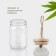 Glass Bank for bulk products with bamboo lid Bellatenero Eco, 250 ml, 6.5 × 12 cm