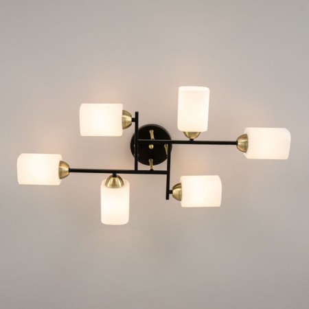Ceiling chandelier Citilux "Henry" CL130265, 79.5x42x1.5 cm, 6x75W, E27, Black Color Black-3
