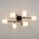 Ceiling chandelier Citilux "Henry" CL130265, 79.5x42x1.5 cm, 6x75W, E27, Black Color Black