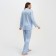 Female pajamas (shirt and trousers) kaftan "triangles" Blue color, size 48-50