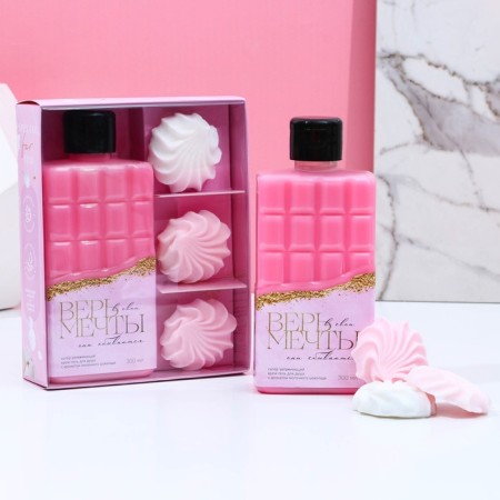 Gift set of cosmetics “Everything for you!”, Shower gel 300 ml and hand soap, pure happiness