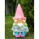 Garden figure "Gnome with a signs Welcome" Pink, 34x31x65cm