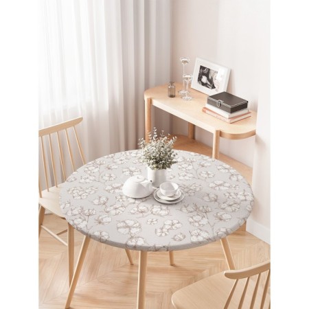 Tables on the table "Cotton", round, oxford, elastic band, size 120x120 cm, diameter 75-100 cm-2