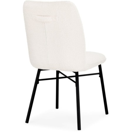 Stool on a metal frame Denis Metal/Builder fabric, black/white 46x59x87 cm-4