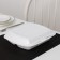 Disposable lunch box, 24.7 × 20.6 × 7 cm, 3 sections, white color