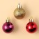 Christmas tree balls New Year, for the New Year, plastic, d = 3 cm, 6 pcs., Wine and gold color