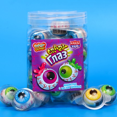 Marmalade "Crazy Eye" with sour filling, 10 g