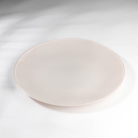 Capuchino plate, glass, d = 28 cm, color gray color