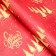 Packaging paper "Golden Christmas tree", gloss, bilateral, 80 g/m2, 50 x 70 cm