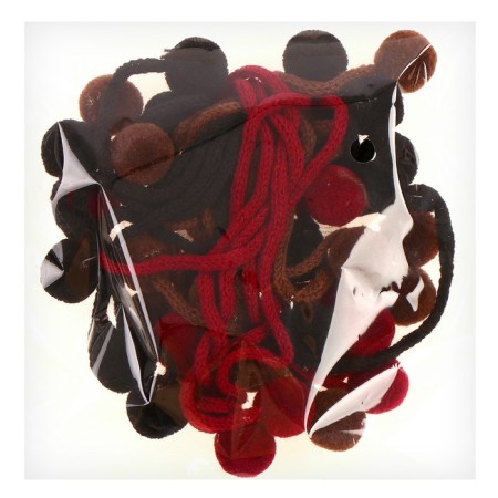Decorative element on the rope "Joy" 2 balls, d = 1.5 cm, set 18 pcs., Mix color-2