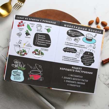Book for recording recipes and a notebook list of purchases "My favorite recipes"-5
