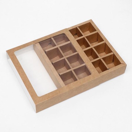 Box for sweets, craft, 17.5 x 17.5 x 4 cm-6