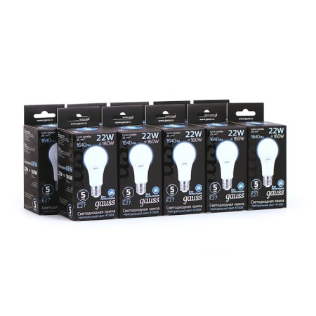 LED LED Black 22W A70 4100K Neutr. Bel. E27 2000 Gauss 102502222-7