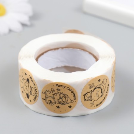 Stick Paper "Crafts. Christmas characters" d = 2.5 cm 500 pcs in a roll 3x6.5x6.5 cm-2