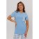 Female homemade set (sweatshirt and trousers), blue color, size 46
