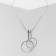 Jupiter's pendant duet, white color in silver, 72cm
