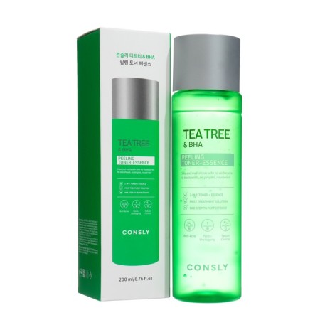 Conslim exfoliating peeling toner with tea tree and salicylic acid, 200 ml