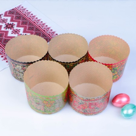 Paper form for cake "Khokhloma Mix" 134 x 100 mm-2