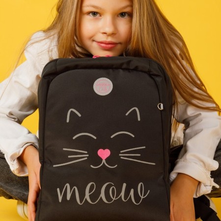 School backpack, 39 x 26 x 17 cm, Grizzly 366, ergonomic back, black RG-366-4_1-14