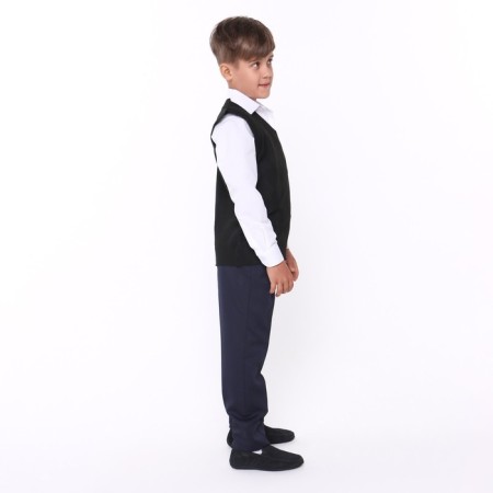 School vest for a boy, black color, height 128-134 cm-2