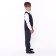 School vest for a boy, black color, height 128-134 cm