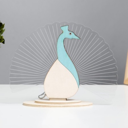 Lamp 3D nightlight "Peacock" LED USB 18.5x7x14 cm Risalux-1
