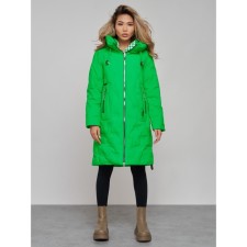 Coat insulated winter female, size 42, green color