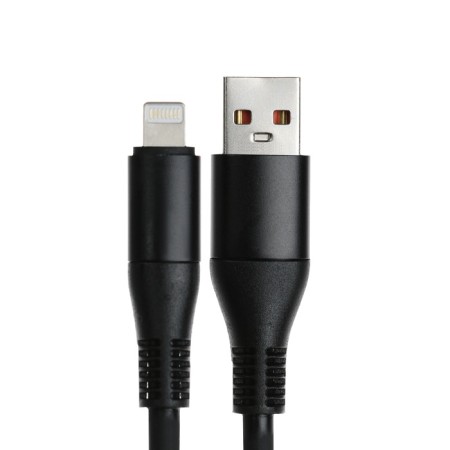 Lightning cable - USB, 5 A, TPE braid, thickened, 1 meter, black-1