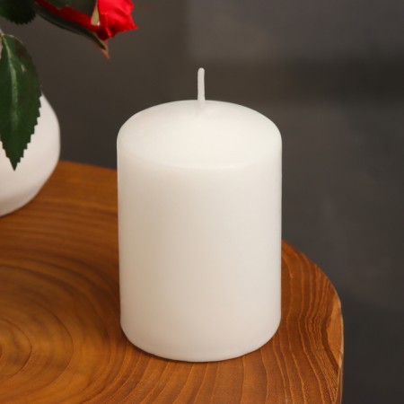 Candle - Aromatic "French vanilla" cylinder, 5.6x8 cm-1
