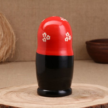 Nesting doll "butterfly", red handkerchief, 5-doll, 19 cm-2
