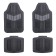Carpets in salon, PVC, universal, black/gray, set 4 pcs