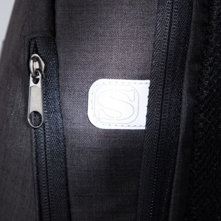 A backpack on a zipper, "saxi", 2 outer pockets, black color-6