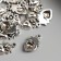 Decor for creativity Metal "Heart with Flower" silver 2x1 cm