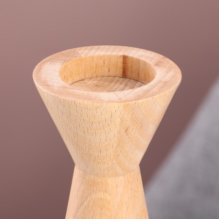Candlestick, model No. 5, 7 x 17 cm, beech-2