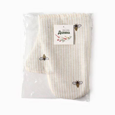 The mitten-output of the "bees" is 20x27cm, the moward is 164 g/m2, 100% HL-4