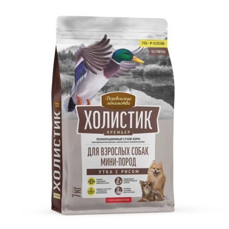 Dry Feed Holistic Prime Minister "District Goods", d/equ. mini-rock, duck with rice, 7 kg-1