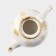 Teapot Porcelain Hot Dilan Organic Gold, 650 ml, white color