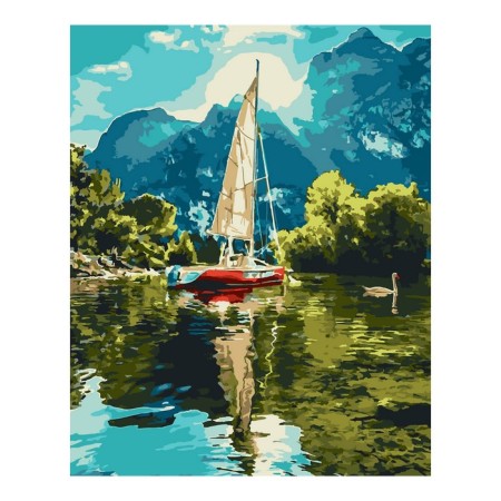 Picture on numbers on cardboard 40 × 50 cm "Regata"