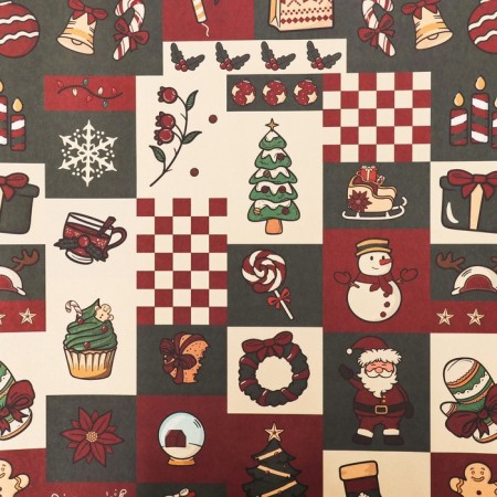 Paper packaging craft White "Calendar of Happiness", 70 x 100 cm, 1 sheet,-2
