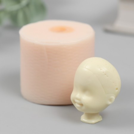 Mold Silicon "Baby Head" No. 15 2.5x2.5x3 cm-3