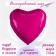 Foil ball 30 ", heart, fuchsia color