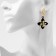 Earrings Metal "Brill" four -leafer, color gold