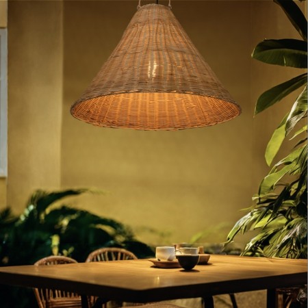 Ceiling Lamp from Rotan "Anga" 1x120W, E27, 40x60x60 cm