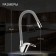 Zein Z2075G kitchen mixer, silicone spout, 40 mm cartridge, brass, gray/chrome