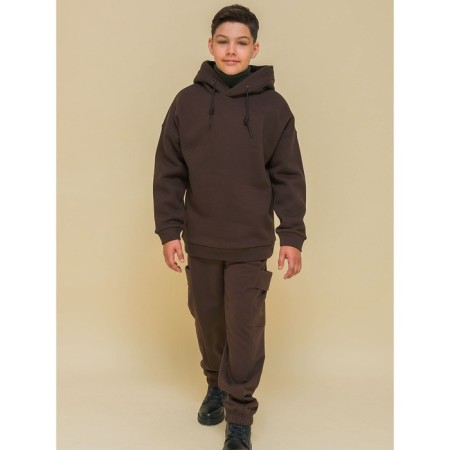 Sweatshirt for boys, height 98 cm, chocolate color-3
